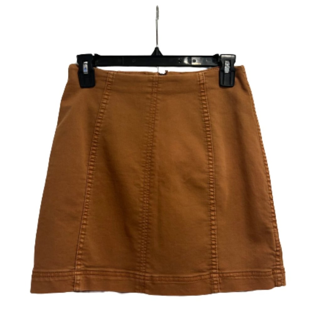 Free People Modern Femme Brown Mini Skirt Size 6